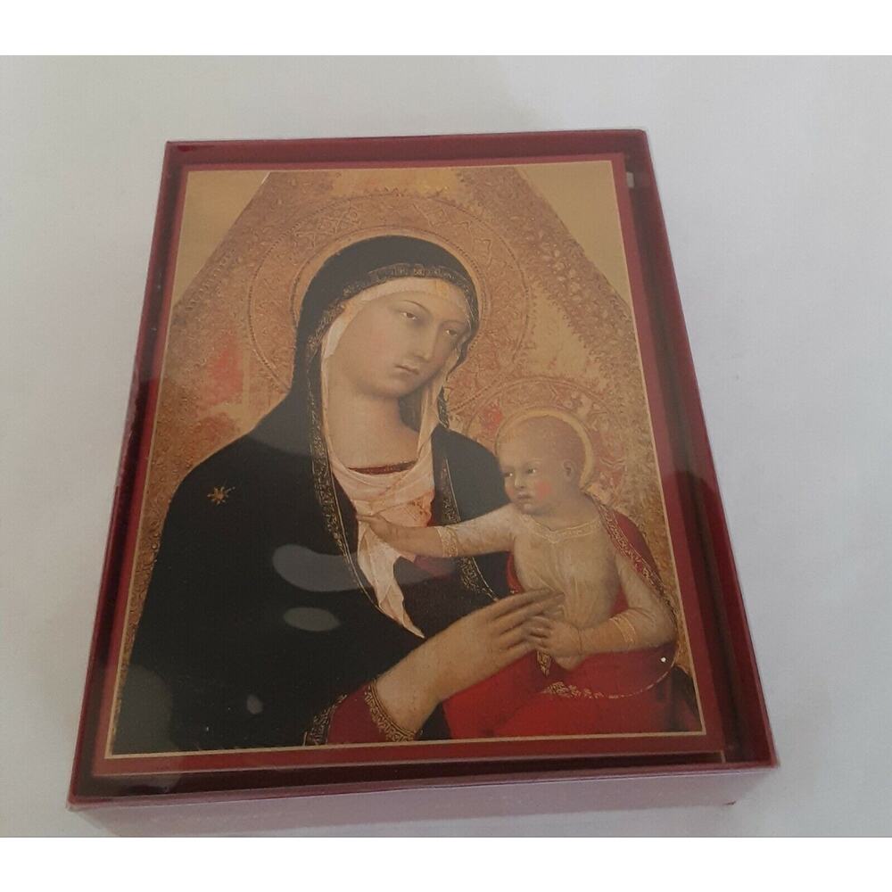 Madonna & Child Caspari Cards Vintage 1996 "Wishing you a joyous Christmas"